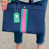 The Preppy Podcast x Milly Kate Navy Canvas Tote Bag