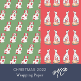 Holiday Staffordshire Dog Wrapping Paper