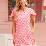 Amelia Island Ruffle Short Sleeve Dress