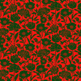 Velvet Pillow with Italian Peony Print