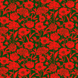 Velvet Pillow with Italian Peony Print