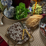 8” Melamine Salad / Dessert Plate, ITALIAN PEONY, Set of 6