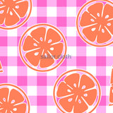 Marina Dress - Citrus Check Pink/Orange
