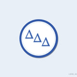 Delta Delta Delta Round Stickers Officially Licensed