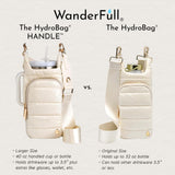 HydroBag® HANDLE® - Ivory Lacquer with Solid Vegan Leather Trimmed Strap
