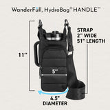 HydroBag® HANDLE®- Black Matte with Vegan Leather Trimmed Strap