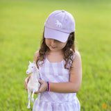 Rainbow Unicorn Bow Baseball Hat (Girls)