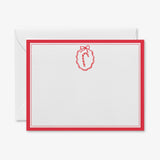 Personalized Candy Cane Flat Notes