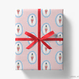 Nutcracker Red Stripe Christmas Gift Wrap