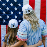 American Flag Bow Baseball Hat (Adult)