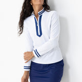 White Collared 1/4 Zip