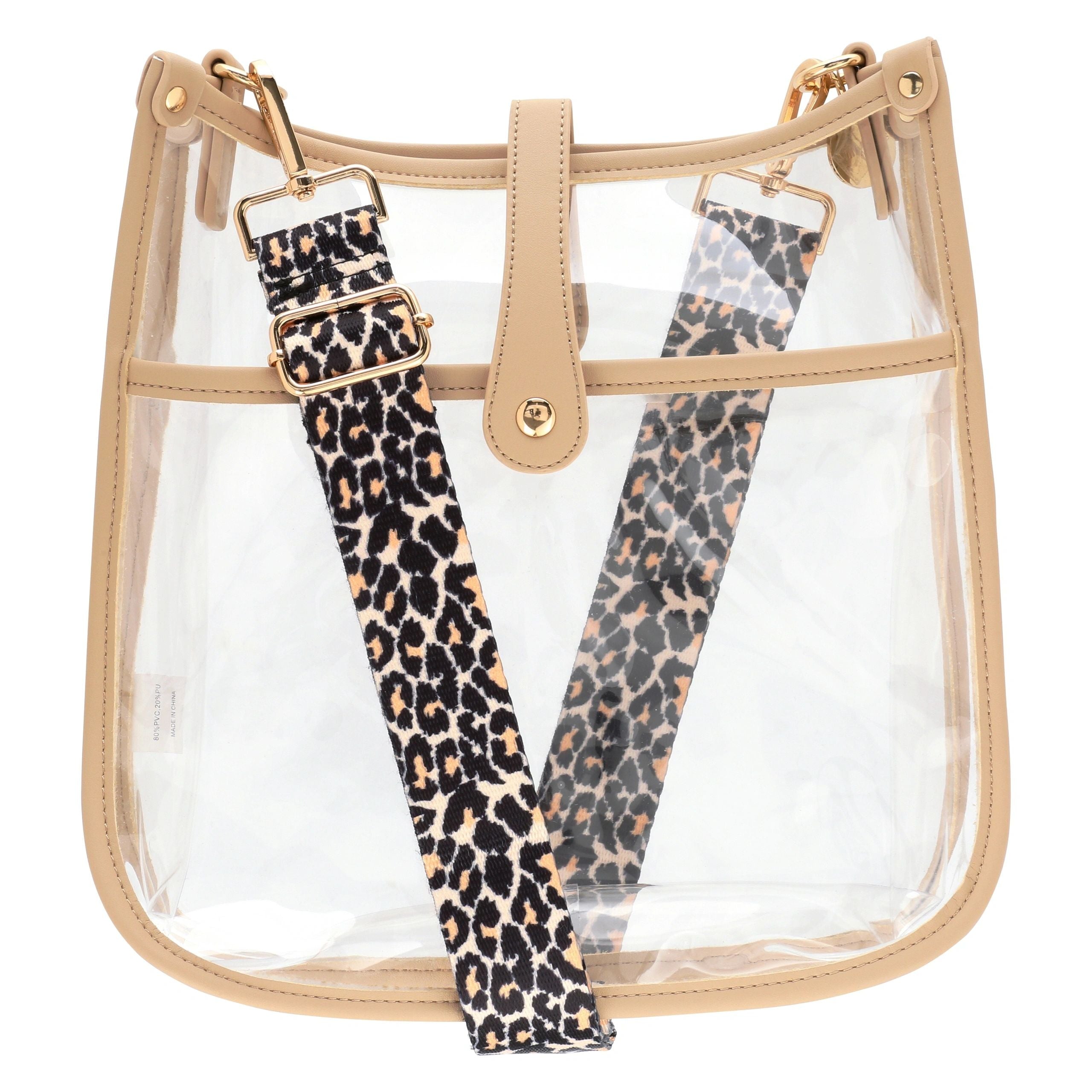 Clear Crossbody Bag - Tan