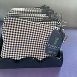 Navy Gingham Pouch