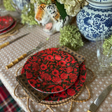 8” Melamine Salad / Dessert Plate, ITALIAN PEONY, Set of 6