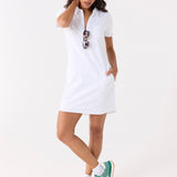 White Cotton Polo Dress