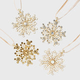 Sparkle snowflake hanging ornament boxed set