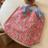 Jumbo Slouchy Denim Tote, Love Language