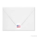 American Flag Round Stickers