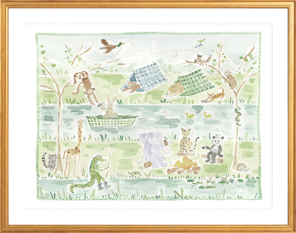 The "Camp Animals" Fine Art Print