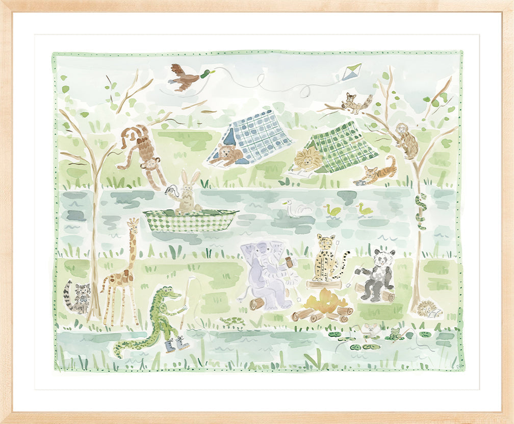 The "Camp Animals" Fine Art Print