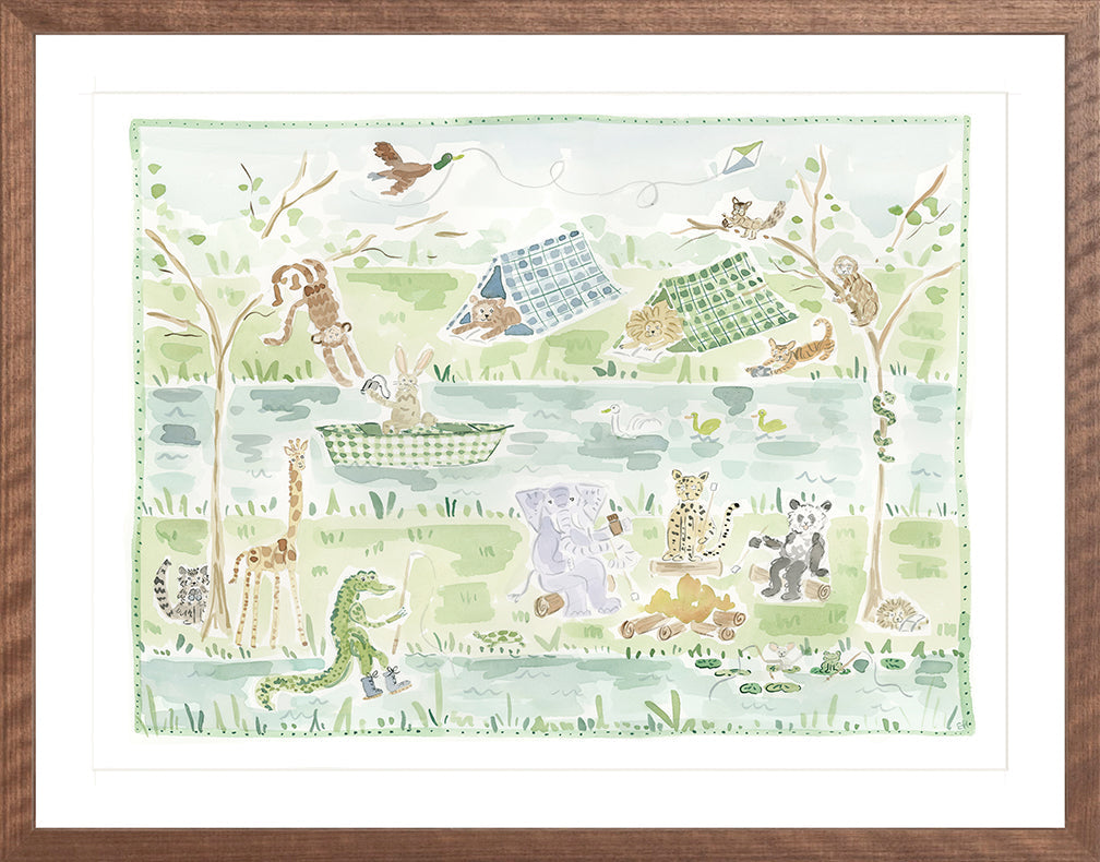 The "Camp Animals" Fine Art Print