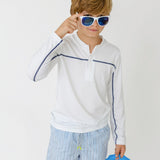 Boys Seaside Stripe Swim Trunk