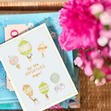 Hot Air Balloons Baby Card