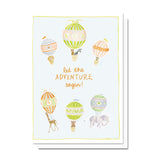 Hot Air Balloons Baby Card