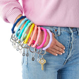 Silicone Big O® Key Ring - Tickled Pink Bamboo