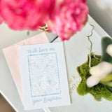 Baptism Angel Blue Card