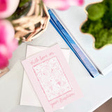 Baptism Angel Pink Card