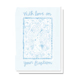 Baptism Angel Blue Card