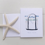 Beach Tote Filled with Flowers Note Card (Single Card)