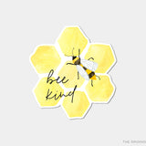 Bee Kind Honeycomb Vinyl Sticker