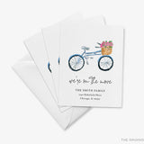 Bicycle with Flowers Moving Announcement