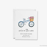 Bicycle with Flowers Moving Announcement