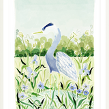 The "Blue Heron Garden" Fine Art Print