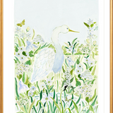 The "White Egret Garden" Fine Art Print