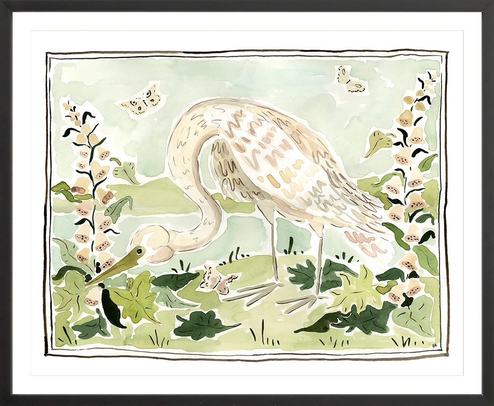 The "Great Foxglove Egret" Fine Art Print