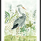 The " Heron in the Ferns" Fine Art Print
