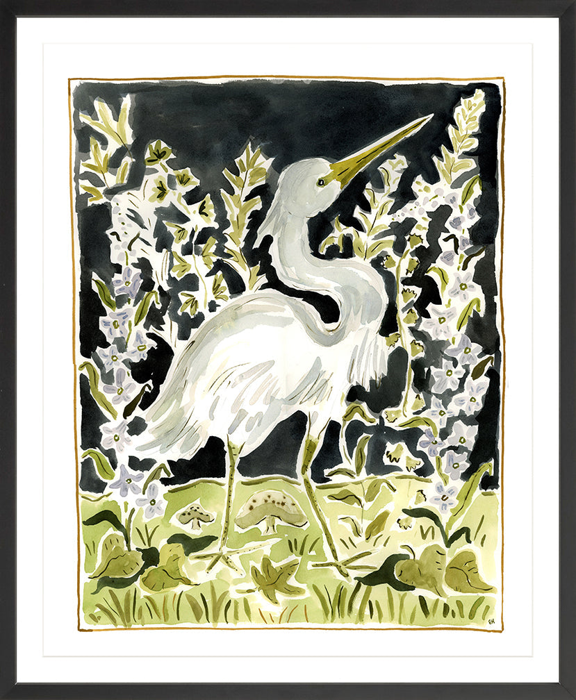 The "Starry Night Egret" Fine Art Print