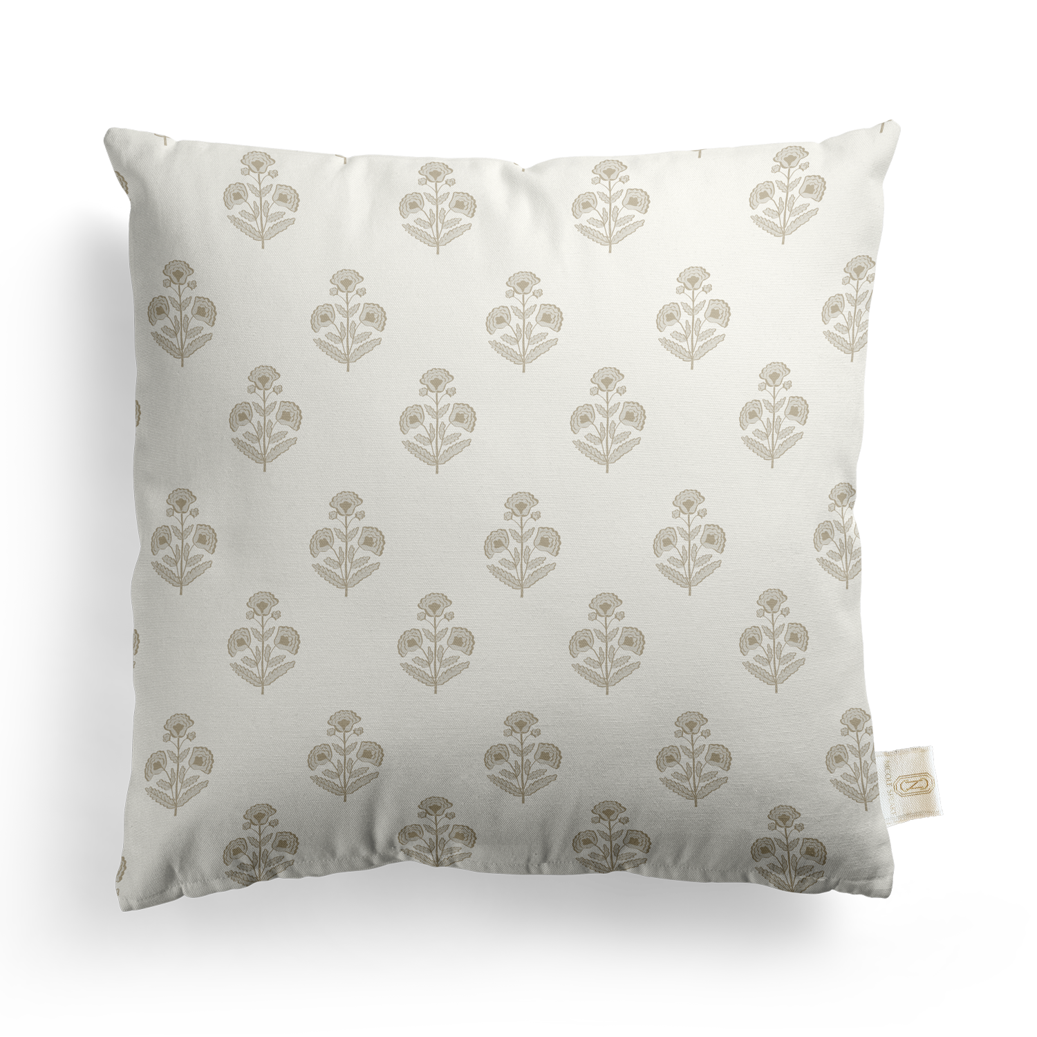 Block Print Floral Pillow Cover | Featuring Fiesta Colorway