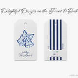 Blue Christmas Bells Gift Tags [Sets of 8]