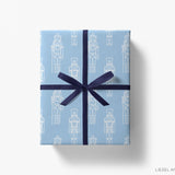 Blue Nutcracker Christmas Gift Wrap