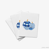 Blue and White Pumpkin Card