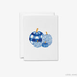 Blue and White Pumpkin Card