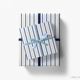 Blue and White Stripe Gift Wrap