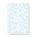 Bridal Ask Blue Florals Card