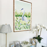 The "Blue Heron Garden" Fine Art Print