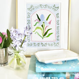 The "Botanical Rainbow Blue" Fine Art Print